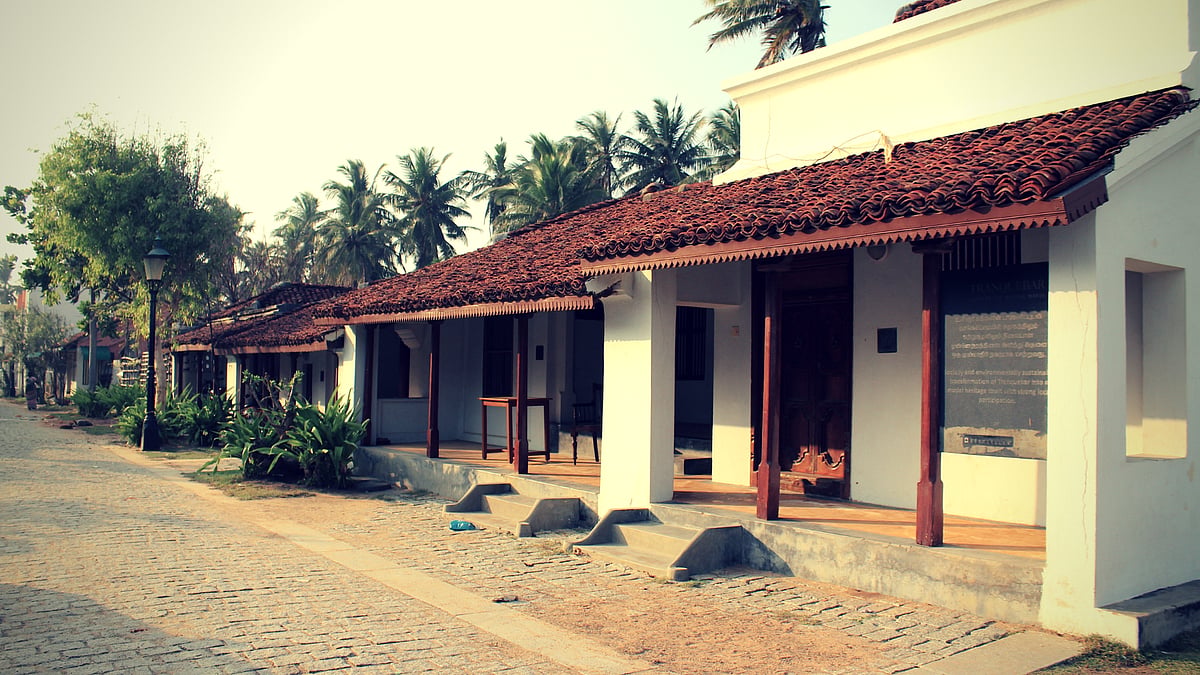 A newly restored house on Goldsmith Street, Tranquebar.