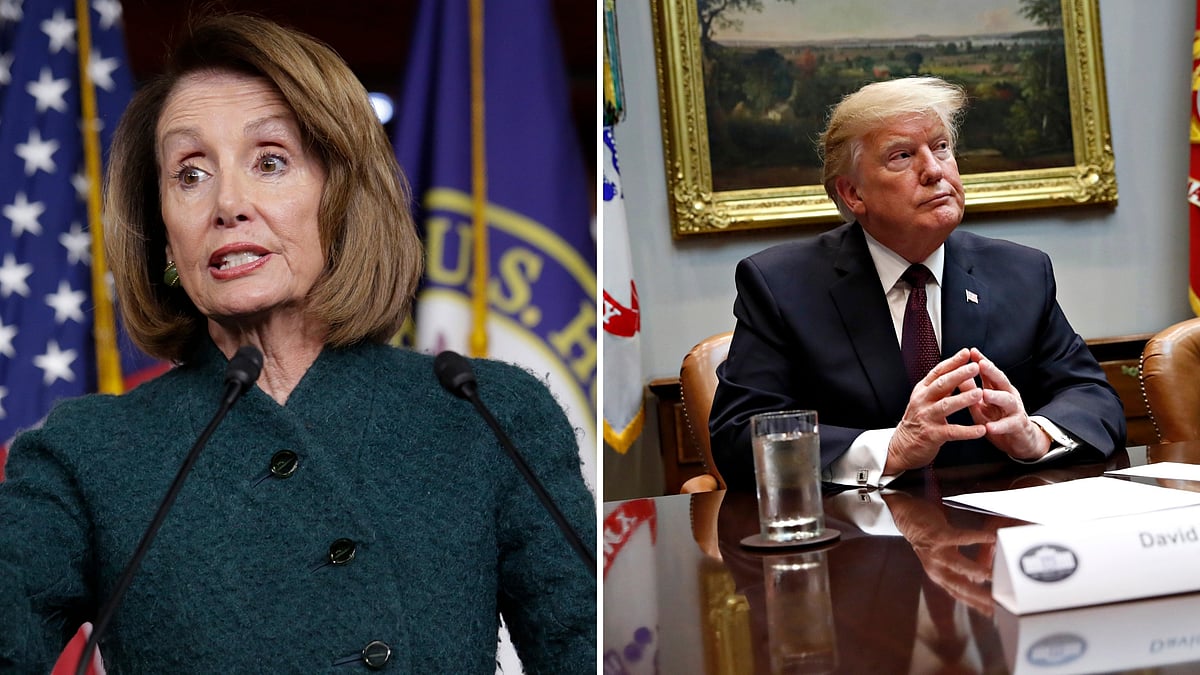 House Speaker Nancy Pelosi and US President Donald Trump.