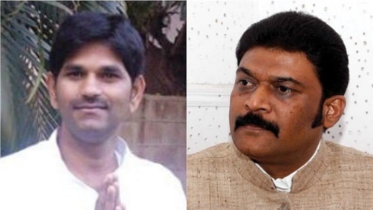MLAs JN Ganesh (L) and Anand Singh (R).