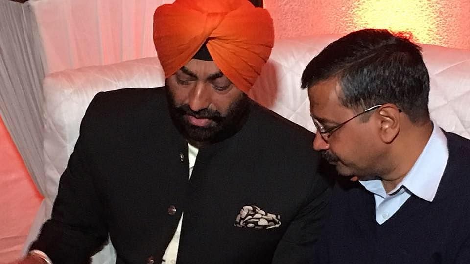 Sukhpal Singh Khaira and AAP Convenor Arvind Kejriwal.