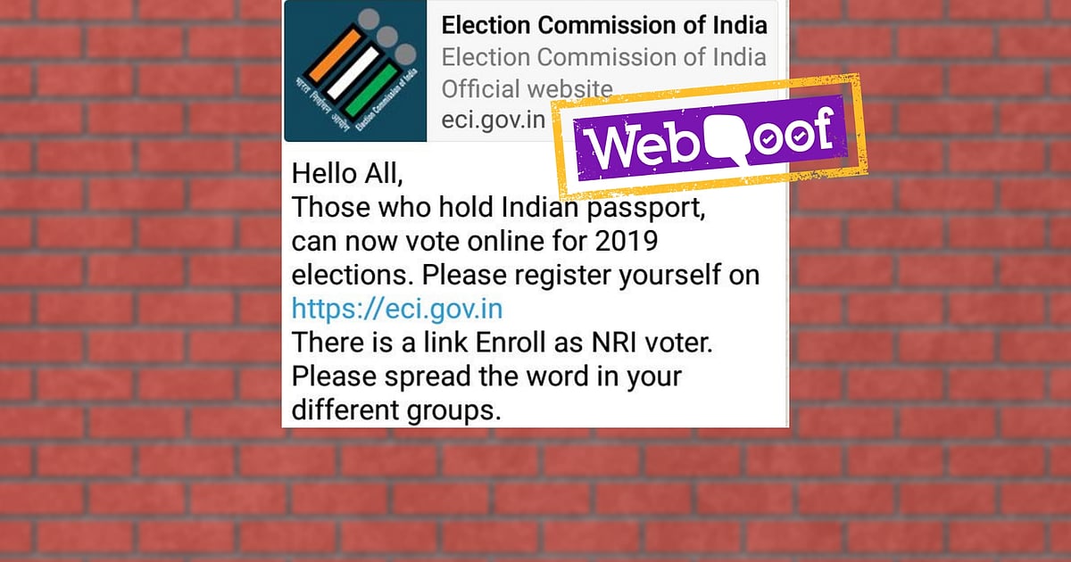 Image accompanying NRI voters can enroll and vote online in the upcoming Lok Sabha elections 2019 using their Indian passport as valid document.