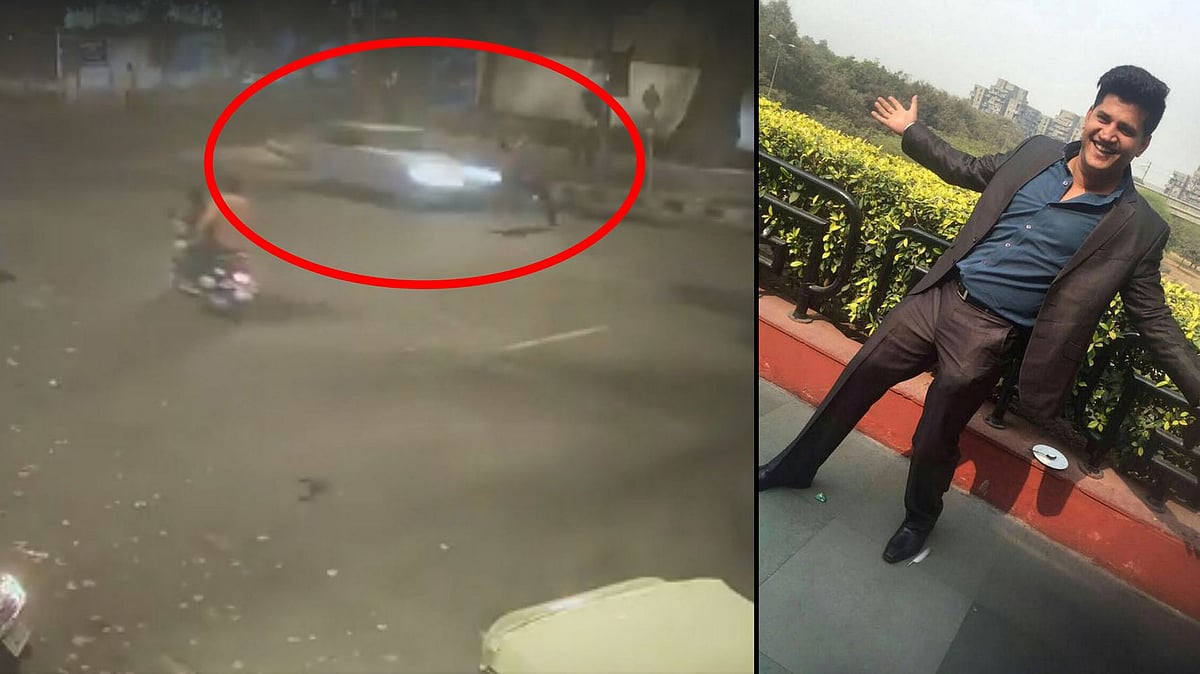 The accused allegedly ran over Siddharth Sharma (right), a 32-year-old marketing consultant.