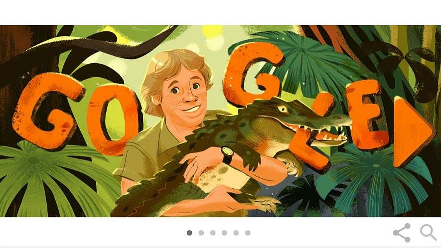 (Photo Courtesy: <a href="https://www.google.com/doodles/steve-irwins-57th-birthday">Google Doodle</a>)