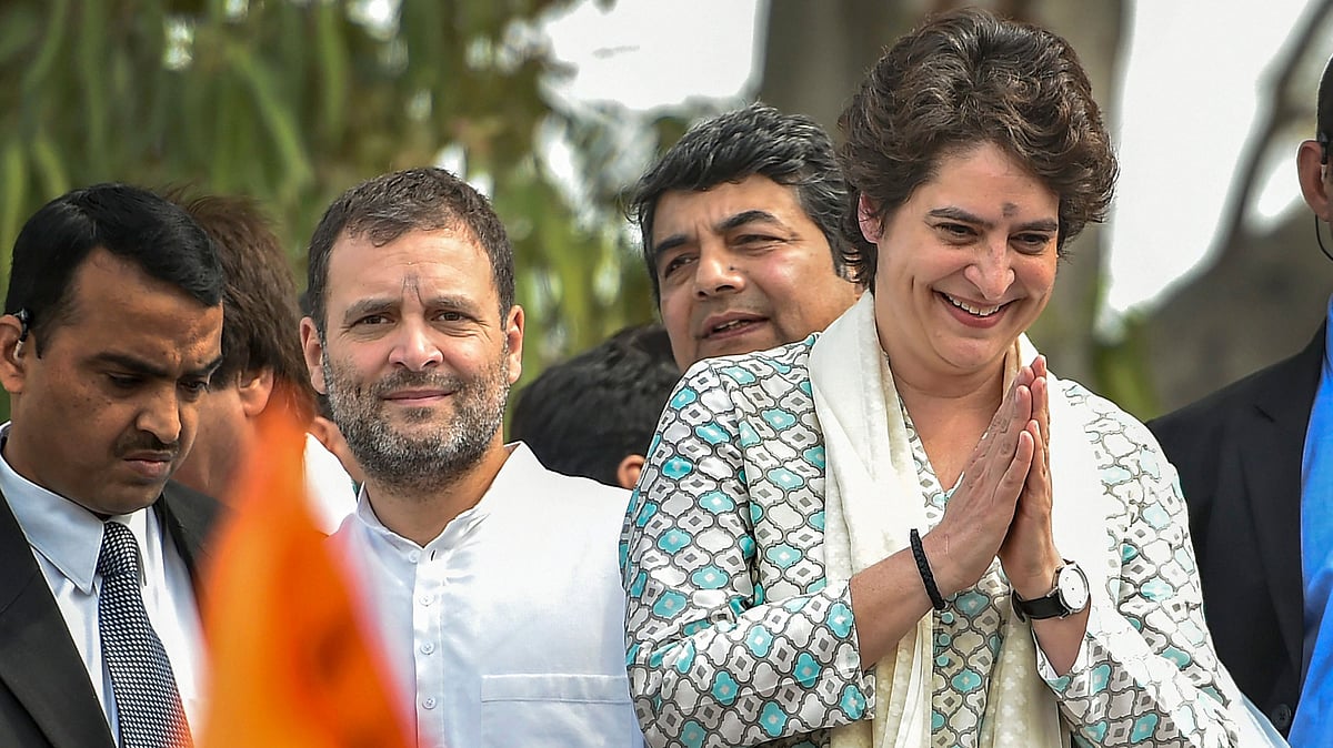 Priyanka Gandhi with Rahul Gandhi. 
