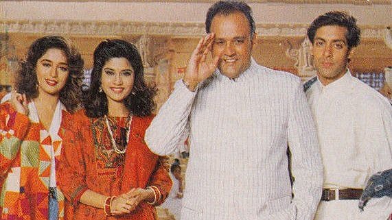 Madhuri Dixit and Alok Nath worked together in <i>Hum Aapke Hain Kaun</i>.