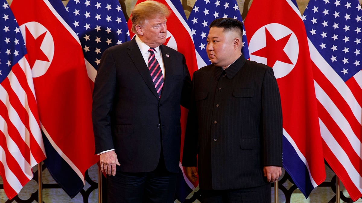 President Donald Trump meets North Korean leader Kim Jong Un in Hanoi.