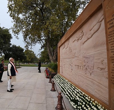 New Delhi: Prime Minister Narendra Modi during the inauguration of the National War Museum (NWM) in New Delhi on Feb 25, 2019. (Photo: IANS/PIB)
