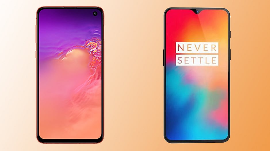 Samsung Galaxy S10e (left), OnePlus 6T (right)
