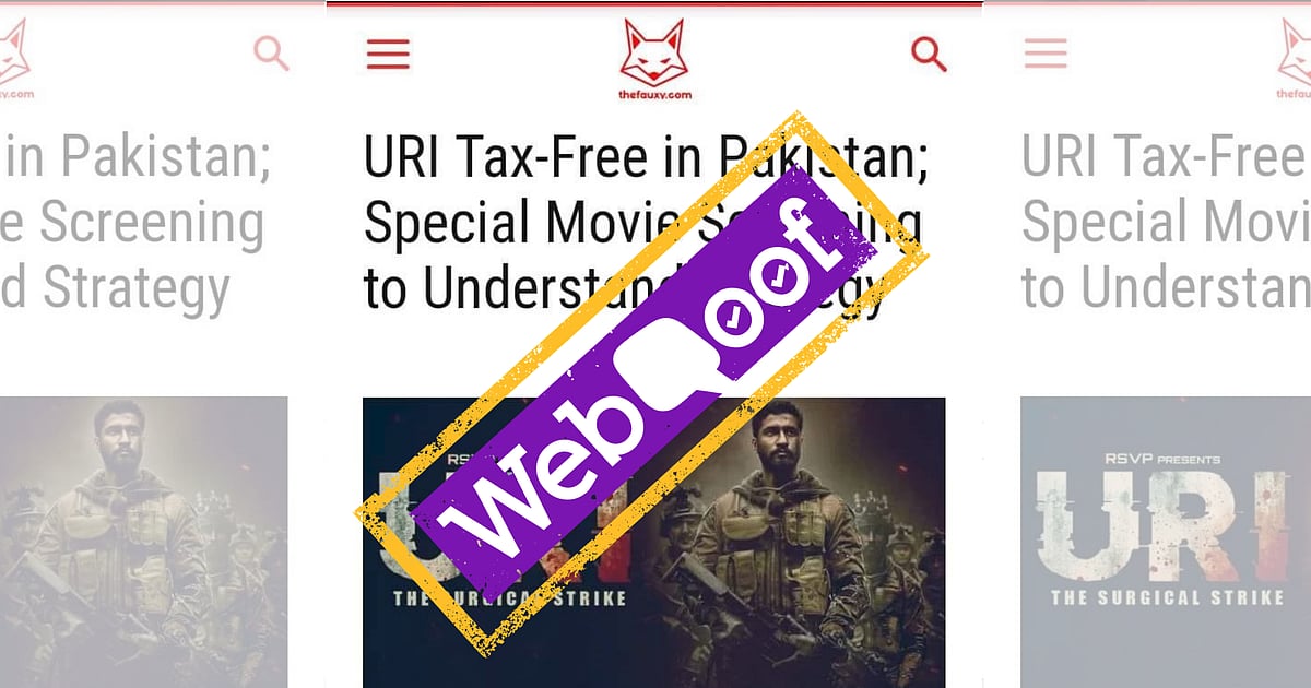 Image accompanying The recently released film Uri has been made tax-free in Pakistan