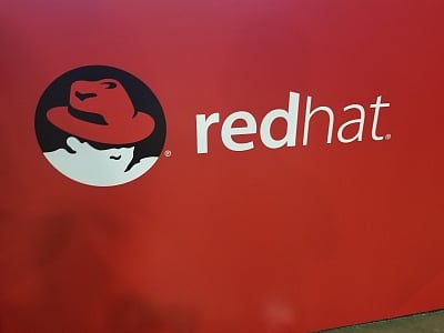 Red Hat logo.