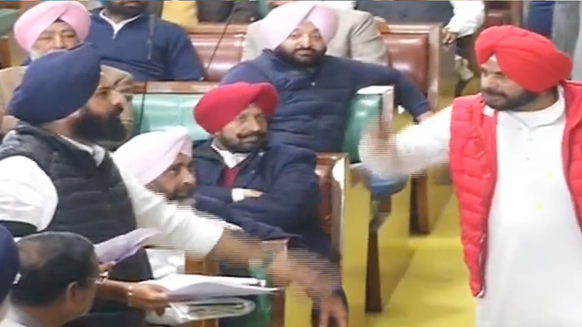 Navjot Singh Sidhu in Punjab Assembly. 
