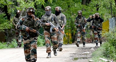 Soldiers in Jammu and Kashmir. (Photo: IANS)
