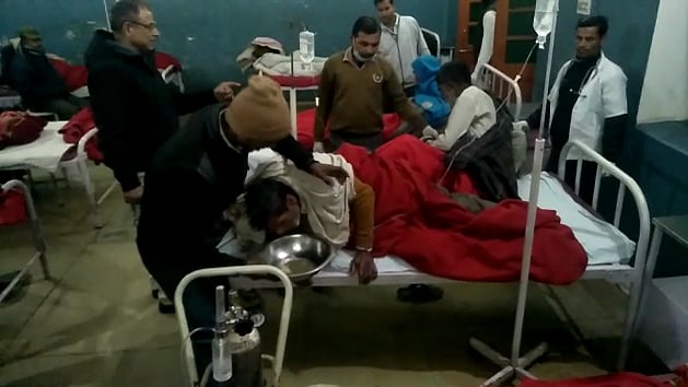 Screengrab from the emergency unit and OPD ward where the patients have been admitted.