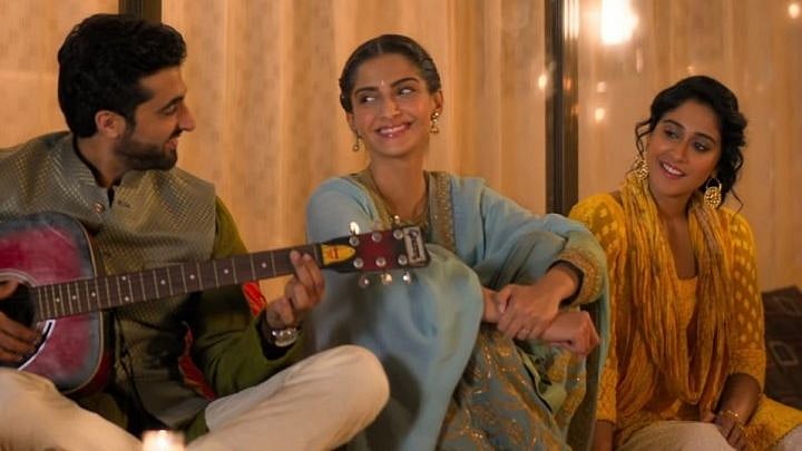 Sonam Kapoor with Regina Cassandra.&nbsp;