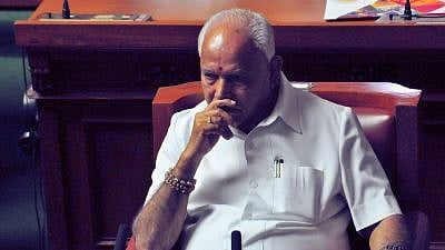 BJP legislator B S Yeddyurappa in the state Assembly, in Bengaluru on 19 May 2018. 