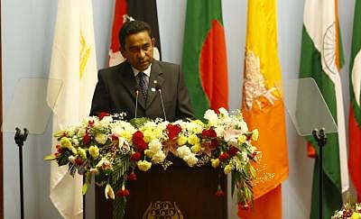 Abdulla Yameen. (Xinhua/Pool/Narendra Shrestha/IANS)