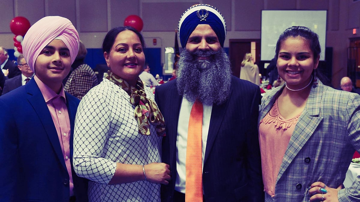 Eminent Indian American Sikh, Gurinder Sikh Khalsa, seen here with his family, has decided to enter electoral politics.