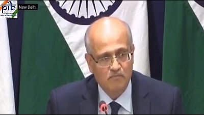 New Delhi: Foreign Secretary Vijay Gokhale during a press briefing in New Delhi on Feb 26, 2019. (Screen Grab: PIB)