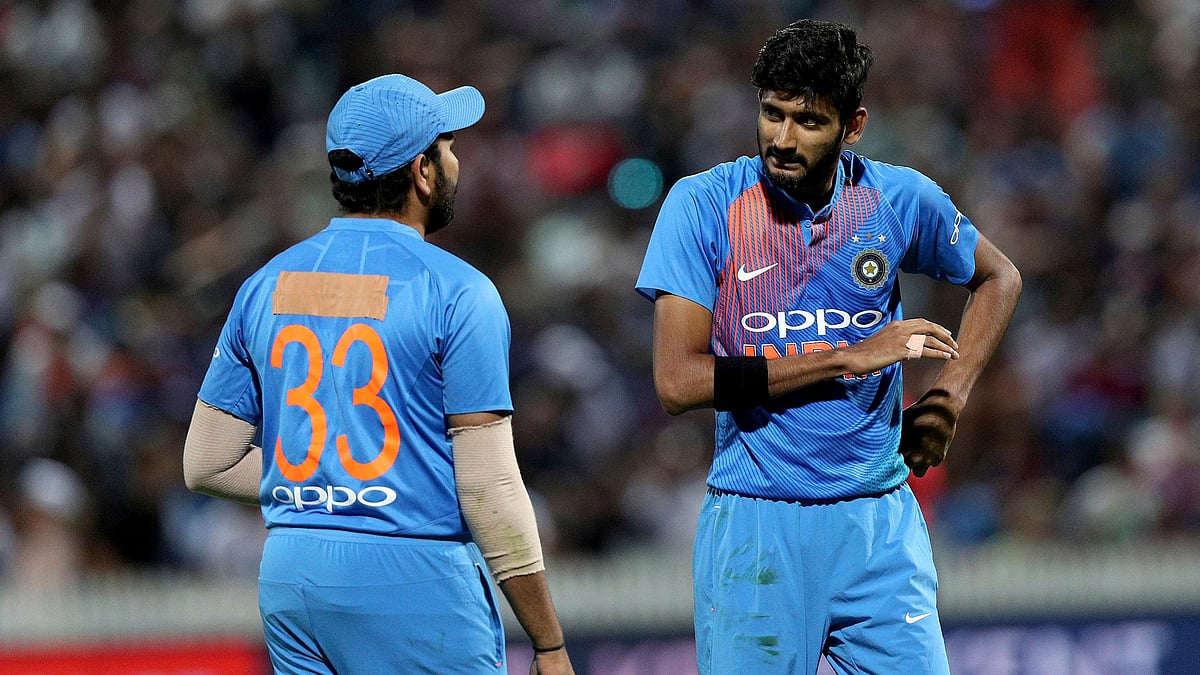 File photo of Rohit Sharma (left) and Khaleel Ahmed (R).