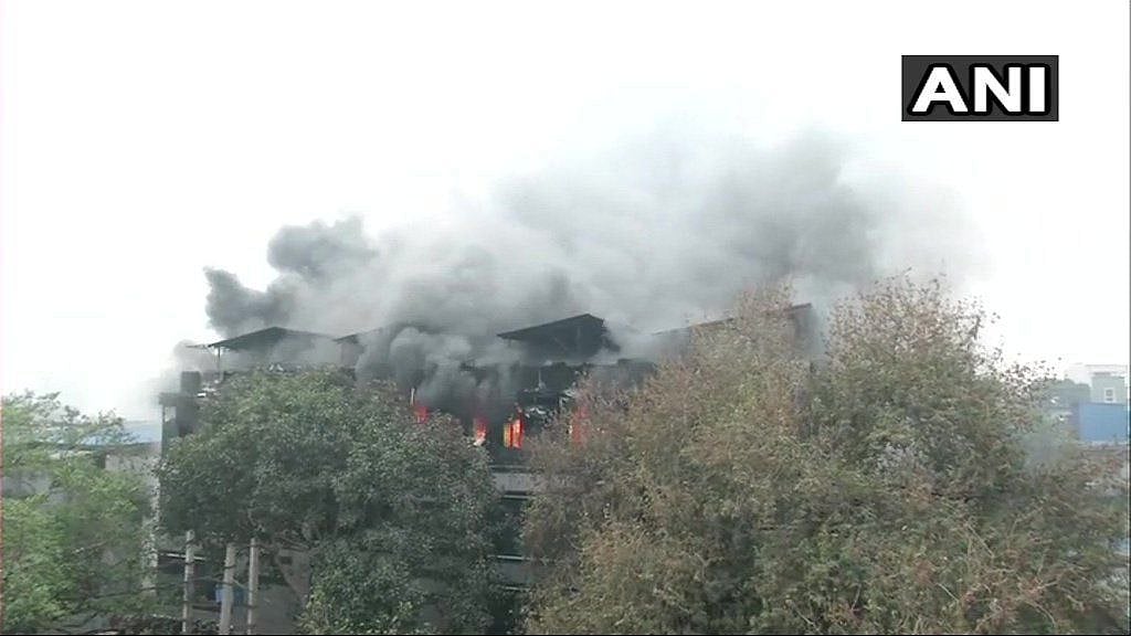 Visuals of the factory that caught fire on Thursday, 14 February.