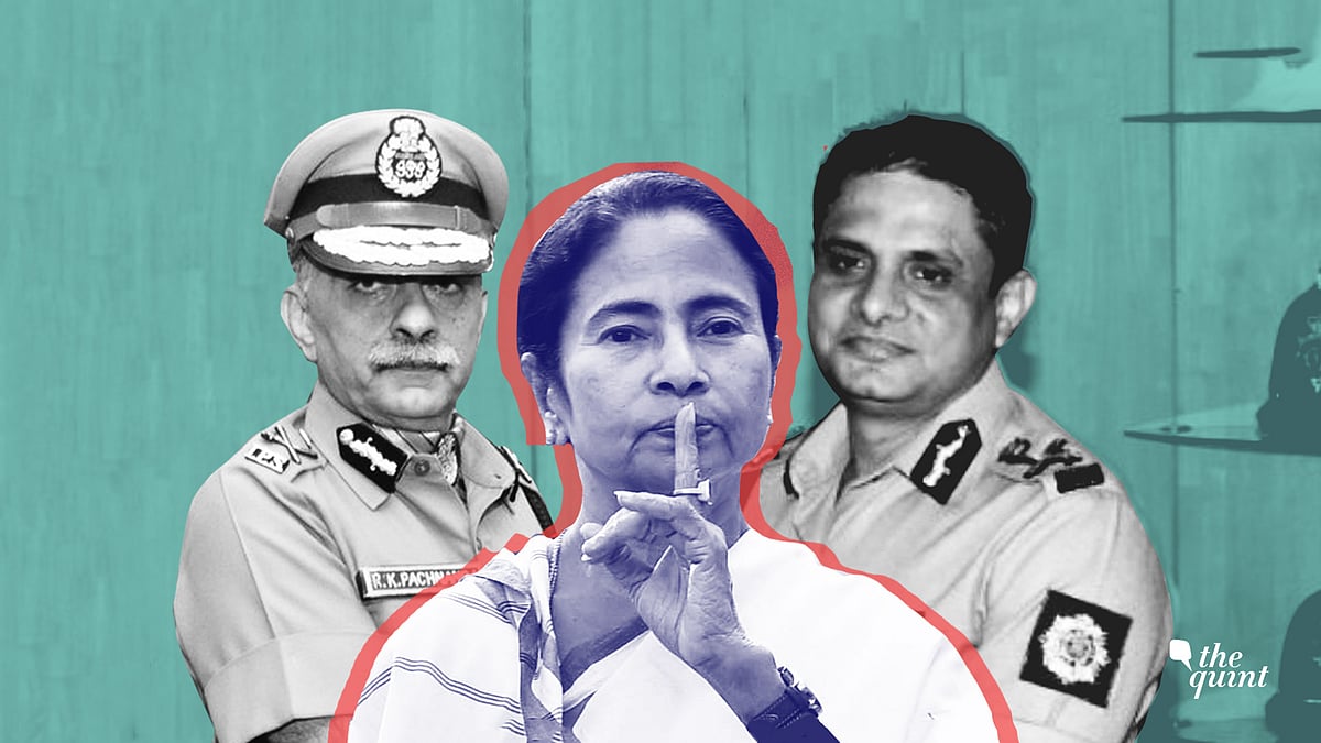 Mamata Banerjee’s see-saw relationship with former Kolkata Police commissioner RK Pachnanda and top cop Rajeev Kumar (right).