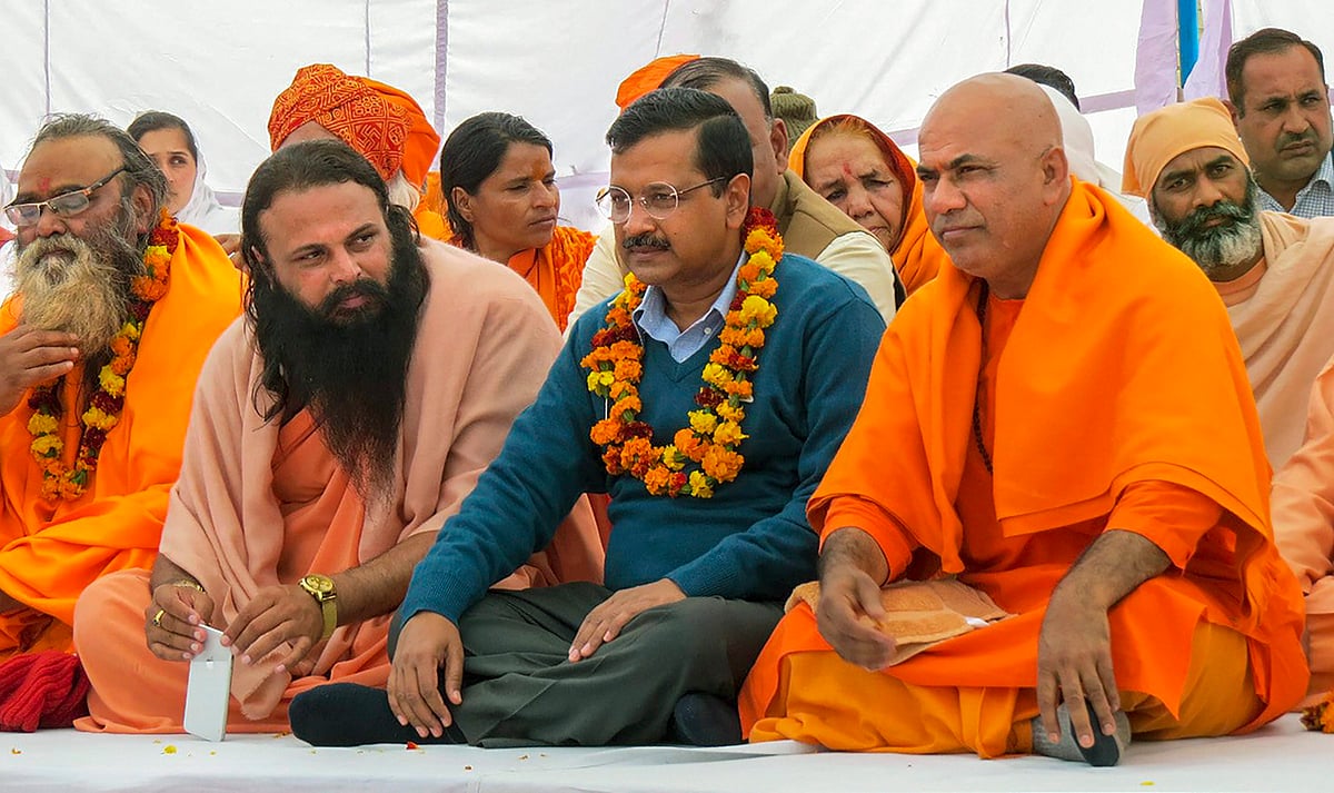 Delhi Chief Minister Arvind Kejriwal at an event, in Hisar.