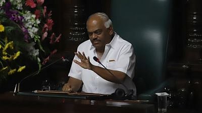 Karnataka Assembly Speaker KR Ramesh Kumar.&nbsp;