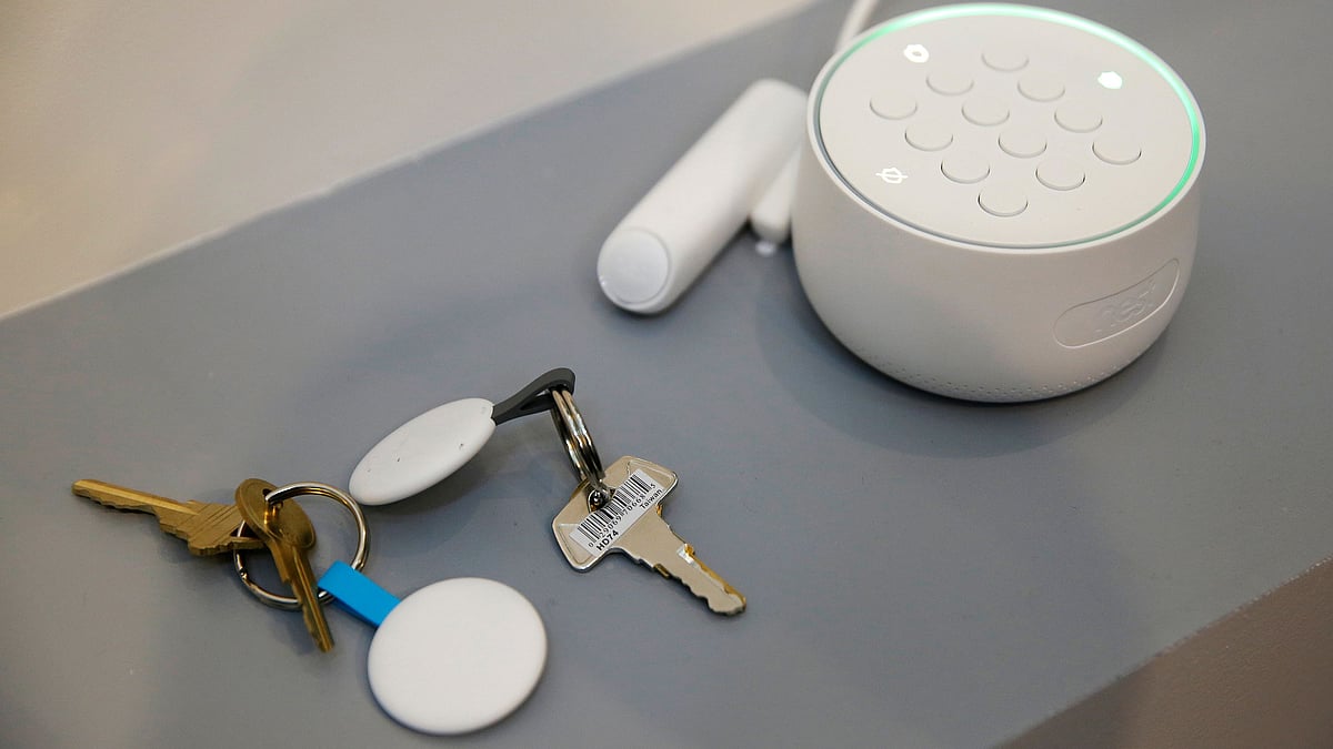 File photo of Nest Secure alarm system on display during an event in San Francisco. 