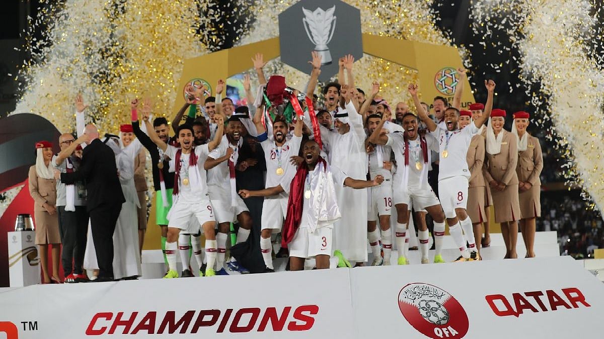 2022 World Cup hosts Qatar stunned Asian supremos Japan 3-1 to lift their maiden AFC Asian Cup title.