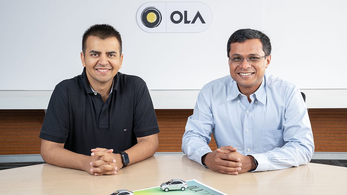 Bhavish Aggarwal, Co-founder & CEO, Ola (left) and Sachin Bansal, Co-Founder, Flipkart (right)