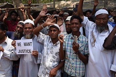Rohingya refugees living in the Kutupalong Refugee camp in Cox