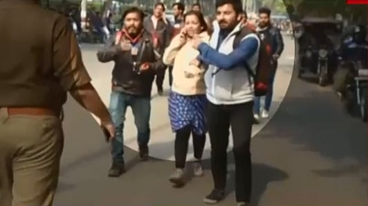 The journalists were reportedly at the AMU to cover an event.