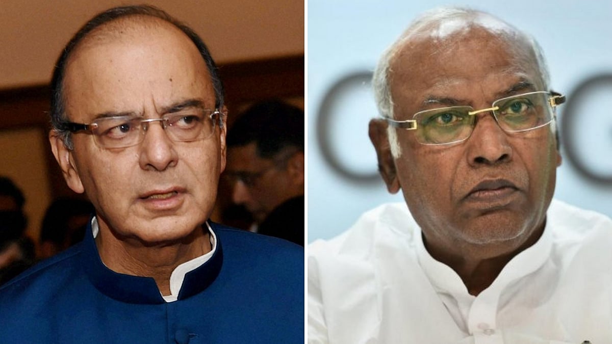 Photo of Arun Jaitley and Mallikarjun Kharge used for representation.