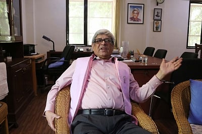 New Delhi: Economist and NITI Aayog member Bibek Debroy. (Photo: Bidesh Manna/IANS)