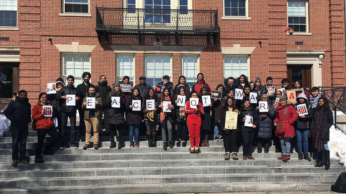 The Brown Peace Standout was organised by the students of Brown University, who called for peace between India and Pakistan.