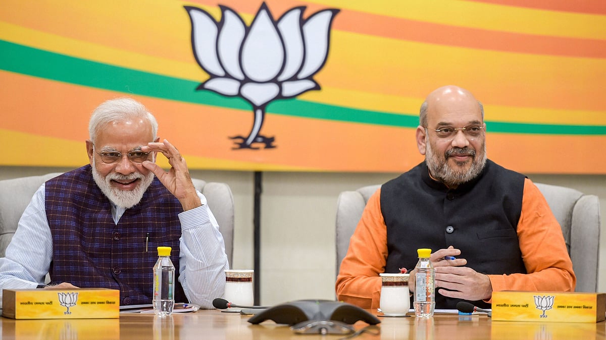 PM Modi with Amit Shah. 