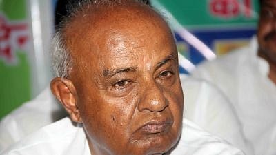 File photo of JD(S) supremo HD Deve Gowda.