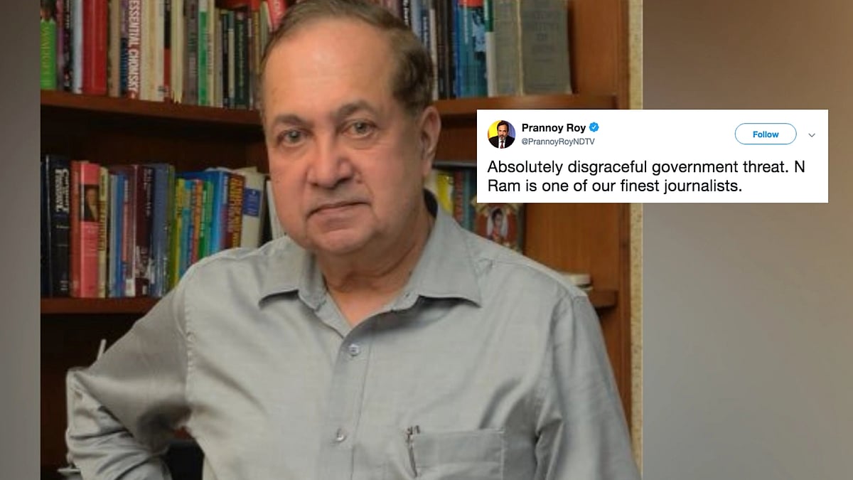 Senior journalists and opposition party leaders condemned the government’s threat of invoking Official Secrets Act against The Hindu’s N Ram.