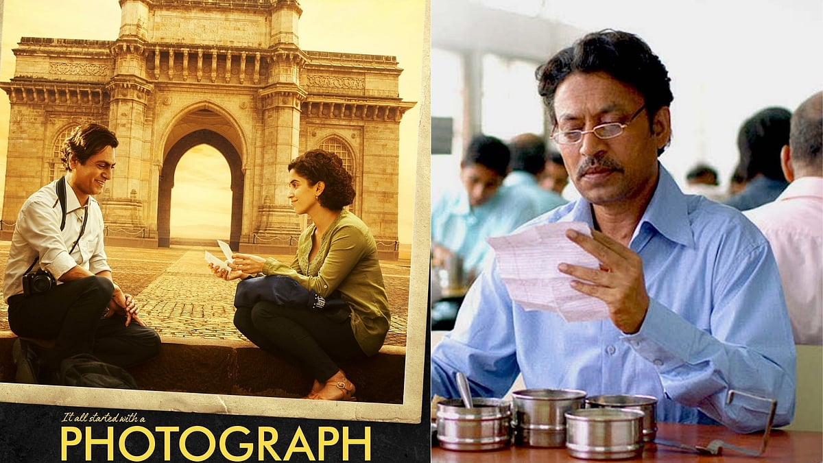Stills from <i>Photograph</i> and <i>The Lunchbox</i>.