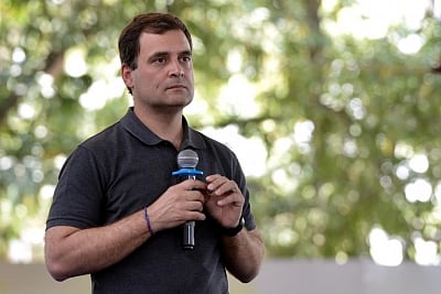 Chennai: Congress President Rahul Gandhi interacts with students in Chennai, on March 13, 2019. (Photo: IANS/AICC)