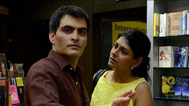 Manav and Nandita in a still from the film. 