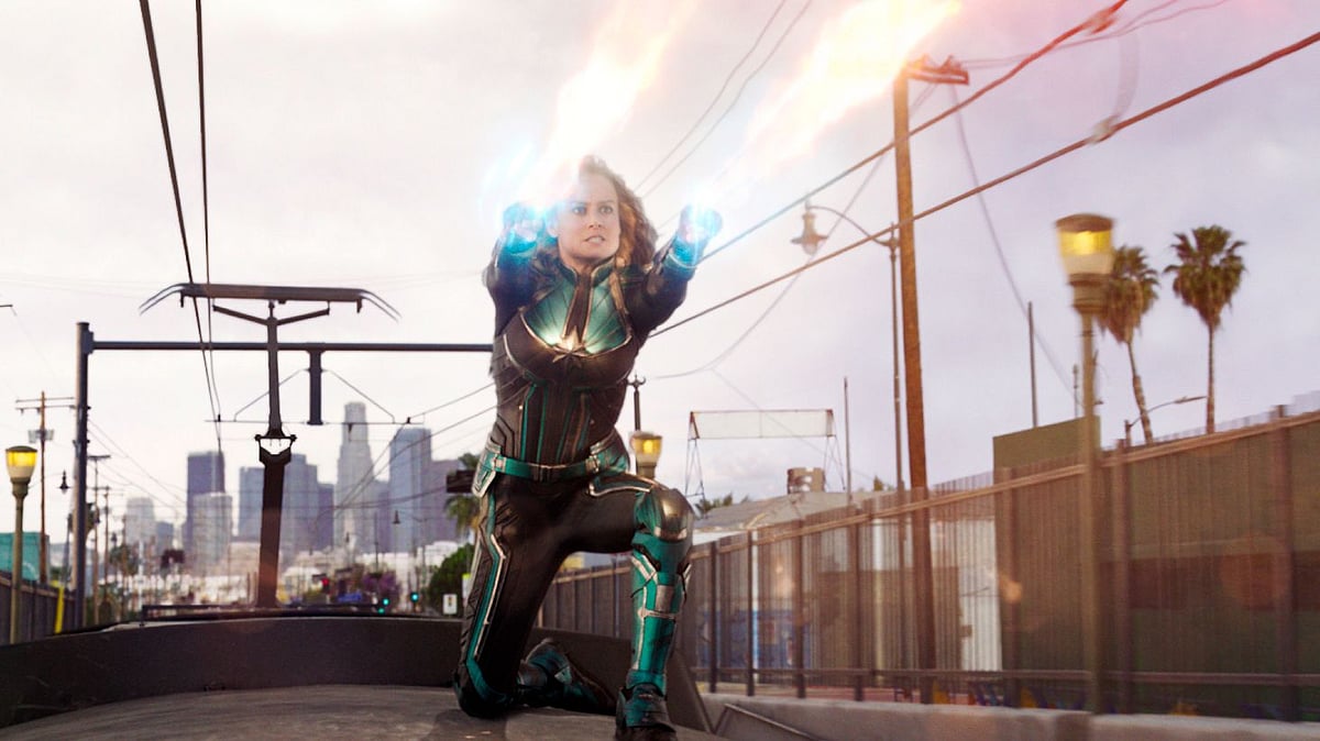 A still from Captain Marvel starring Brie Larson.