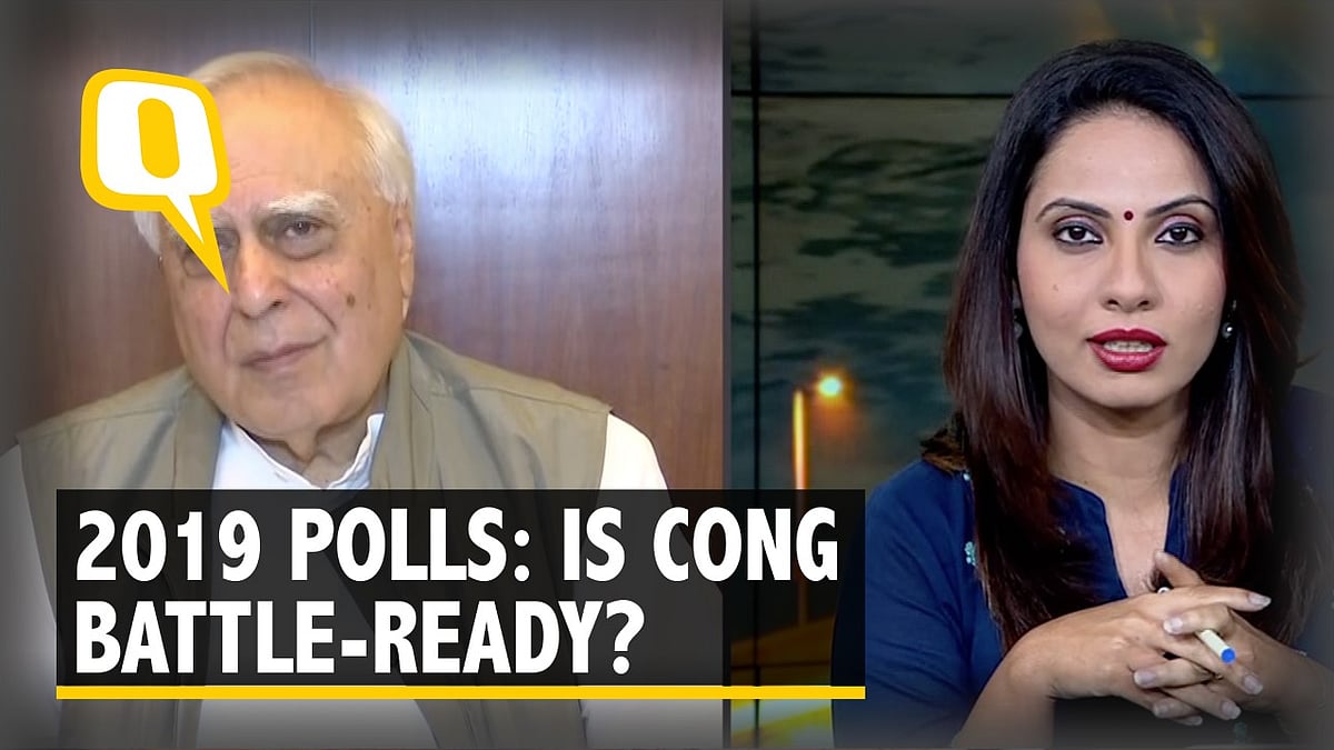 Former Union minister Kapil Sibal (left).