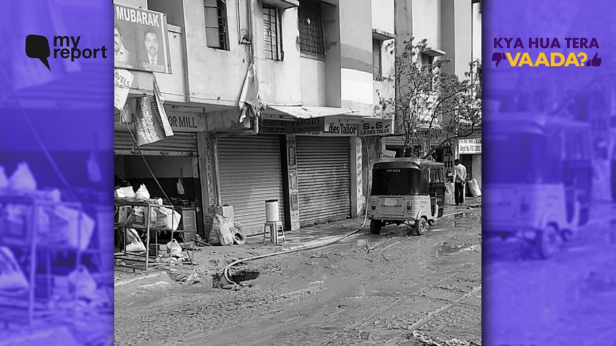 Dried borewell at Happy Homes residential area. 