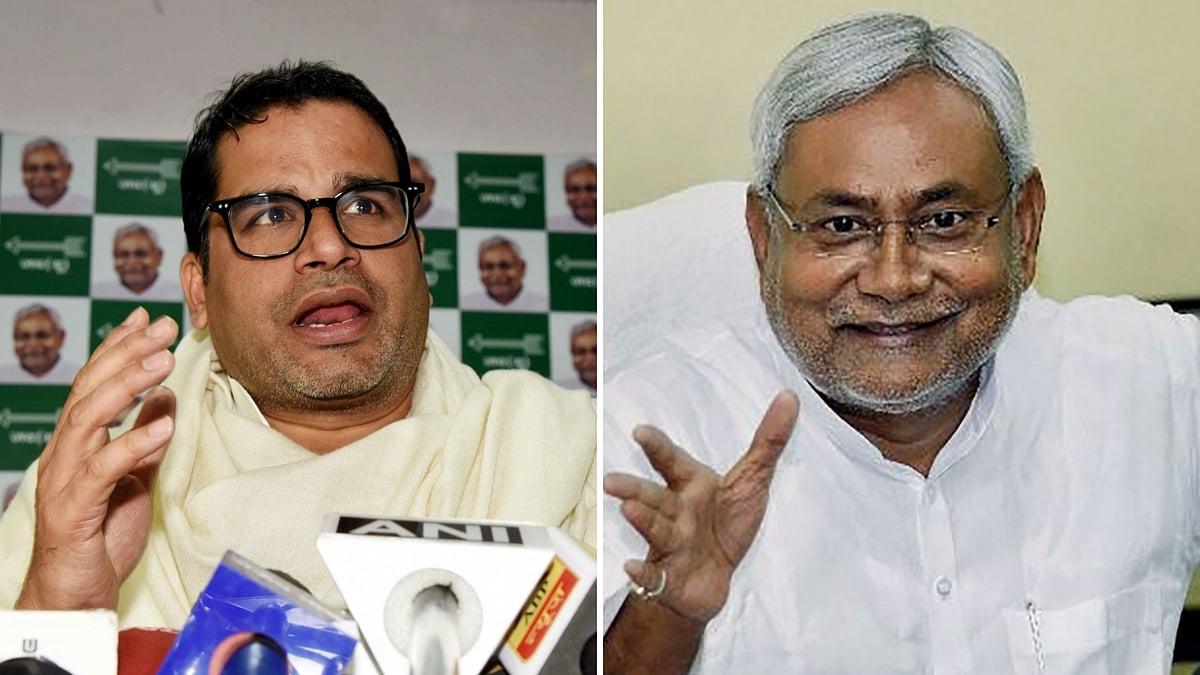 File images of Prashant Kishor and Nitish Kumar.&nbsp;
