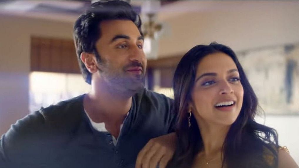 Ranbir Kapoor and Deepika Padukone in a still from the ad. 