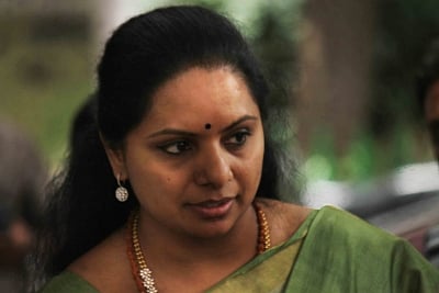 K Kavitha, daughter of Telangana Chief Minister K Chandrashekhar Rao.