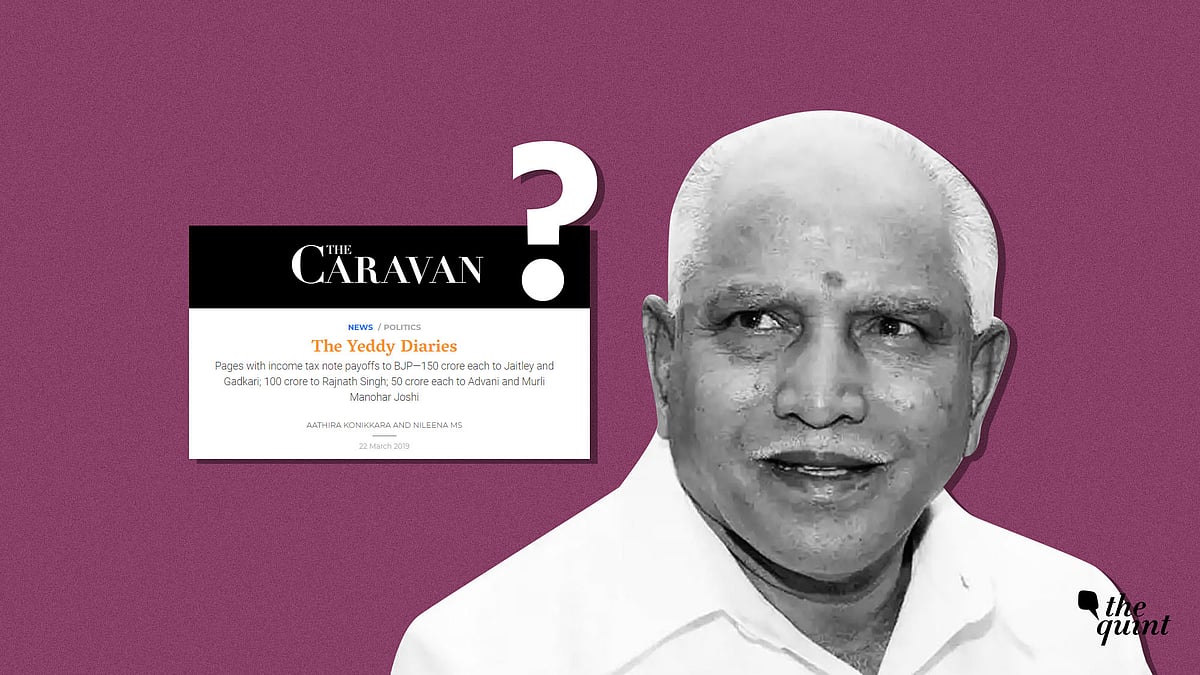 The Caravan’s article on alleged payments to and by former Chief Minister BS Yeddyurappa raise serious questions about the BJP’s anti-corruption intent.