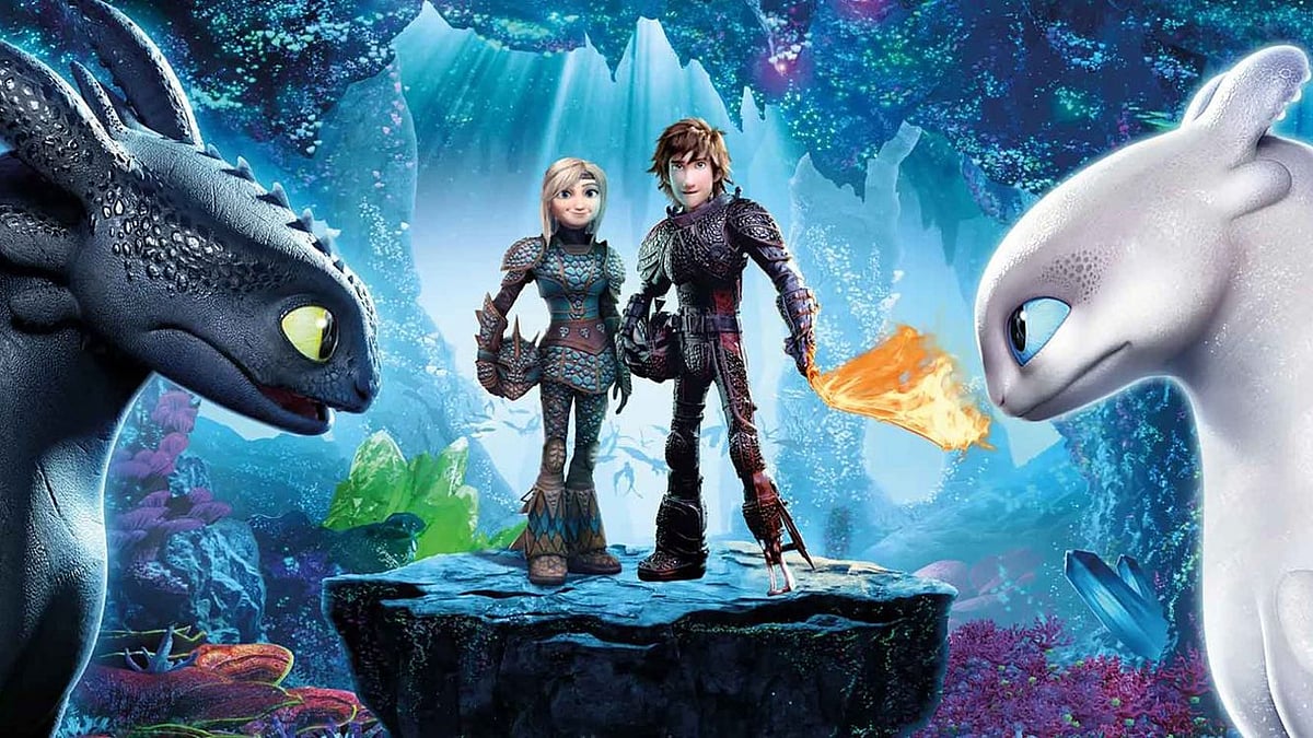 Toothless meets a friend in <i>How To Train Your Dragon: The Hidden World</i>.