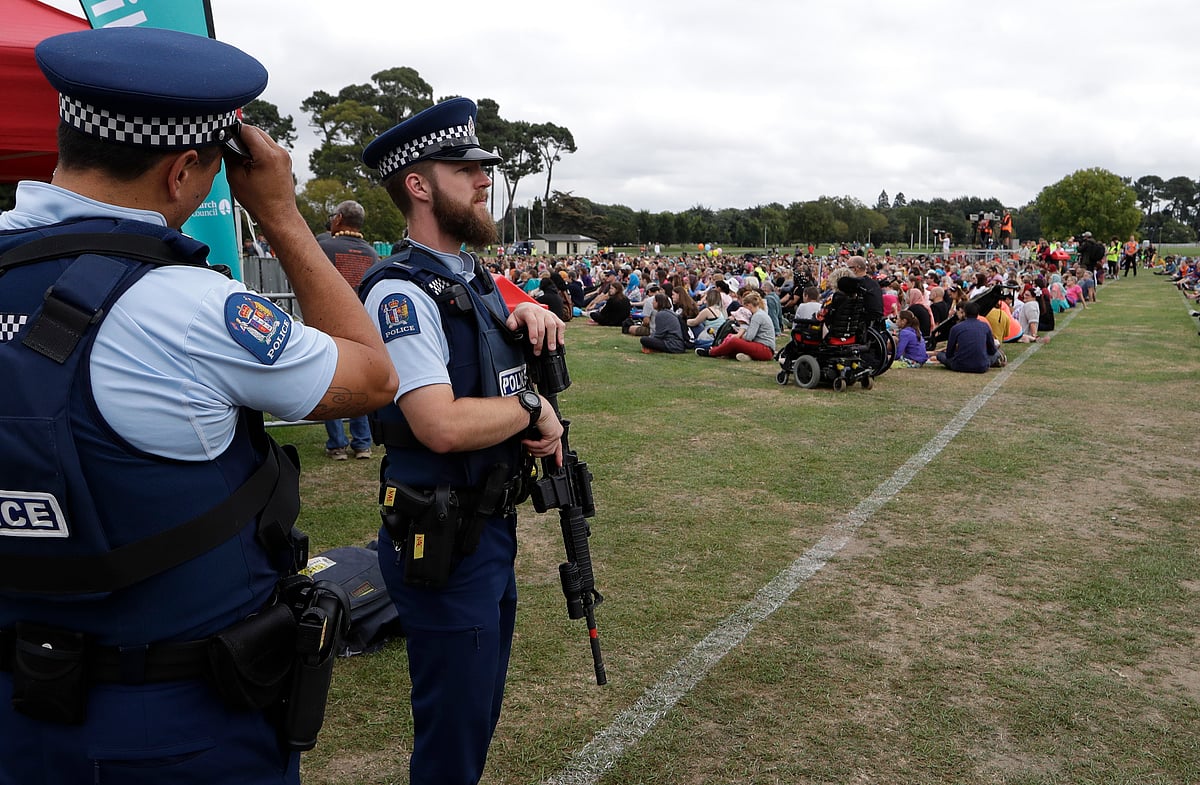 The NZ police at Christchurch, New Zealand